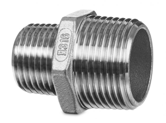 Nypel redukcyjny gwintowany wkrętny stal nierdzewna 316 GZ 3/4" x 1/4"