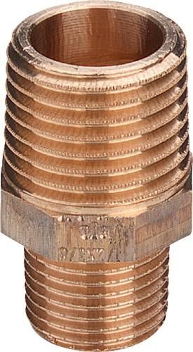 Nypel redukcyjny gwintowany z brązu z wielokątem GZ 1 1/4" x 1" 3245