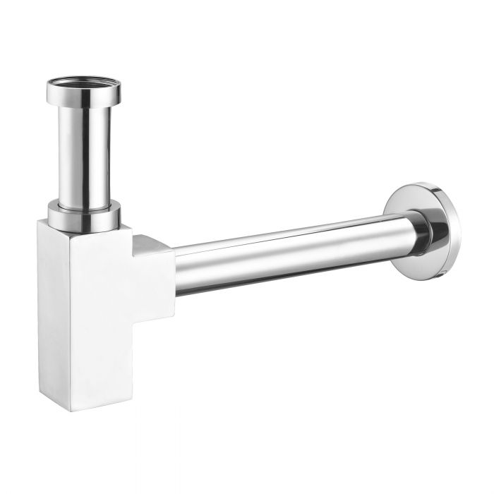 Syfon umywalkowy OMNIRES OMNIRES wys. 24 cm, dł. 35 cm chrom długość rury przył. 27 cm | A5555CR