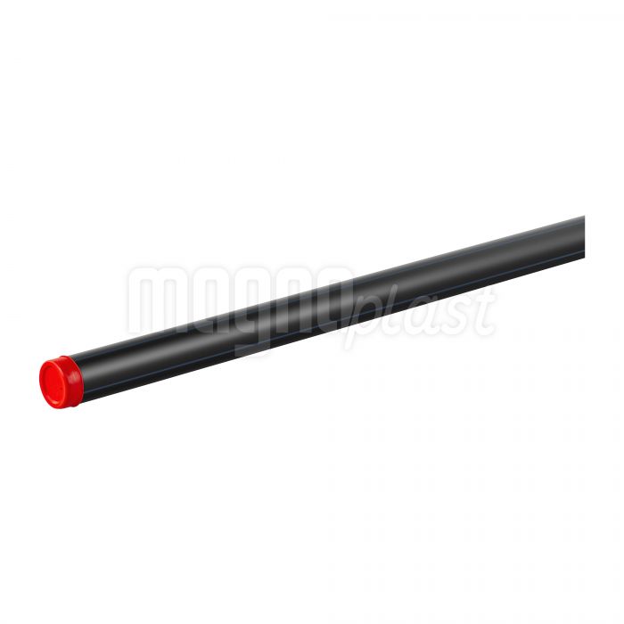 Rura PE-HD 100 160 x 9,5 mm czarna z niebieskimi paskami sztanga 12 m MAGNAPLAST | 445122
