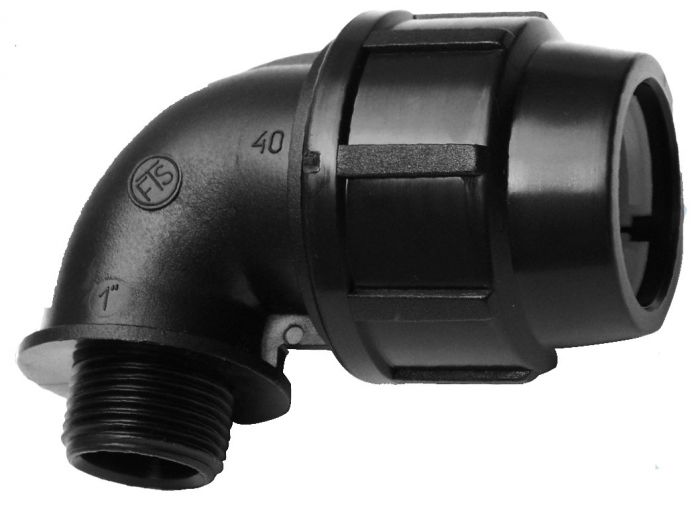 Kolano PE-HD 90° GZ 63 mm x 2 1/2" | MAGNAPLAST 447623