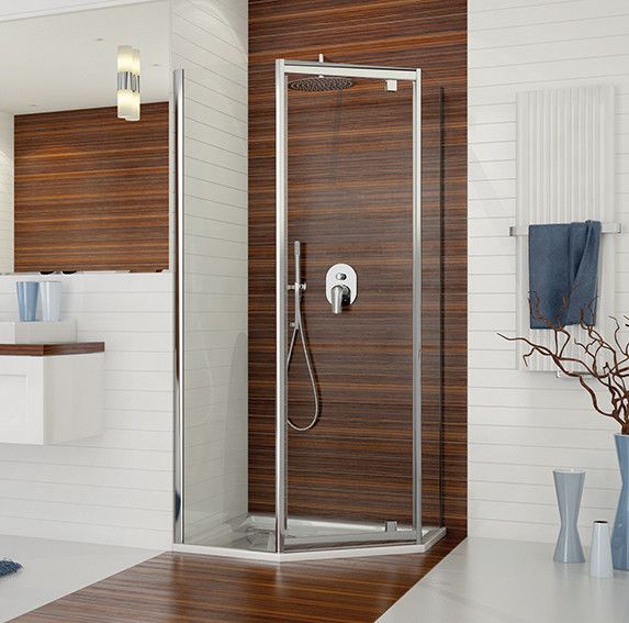 Kabina przyścienna pięciokątny SANPLAST TX PKDJ/TX5b-100-S 1000 x 1900 mm pergamon szkło hartowane transparentne W0 z powłoką Glass protect | 600271094012401