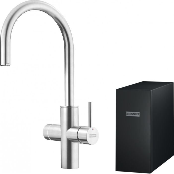 Bateria wielofunkcyjna z zestawem startowym ze stałą wylewką typu J FRANKE Mythos Water Hub All In One chrom  | 1600708955