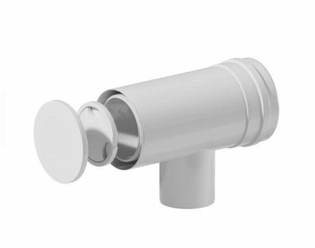 Kolano redukcyjne 87° PP-AL z rewizją z uszczelką DN60/100mm x 80/125mm