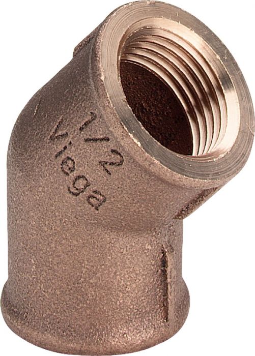 Łuk gwintowany 45° z brązu GW 1" 3121