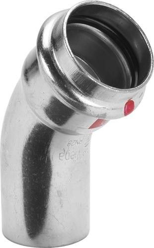 Łuk 45° ze stali ocynk końcówka wsuwana 54 mm Prestabo 1126.1