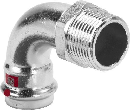 Łuk przejściowy 90° z SC-Contur ze stali niestopowej ocynk z wielokątem 15 mm x 1/2" GZ Prestabo 1114