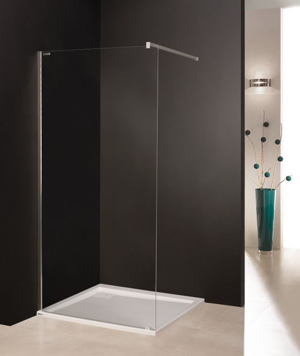 Kabina WALK-IN SANPLAST Free Line P/FREE-100-S 1000 x 1953 mm chrom/srebrna błyszcząca szkło hartowane transparentne W0 z powłoką Glass protect | 600260044042401