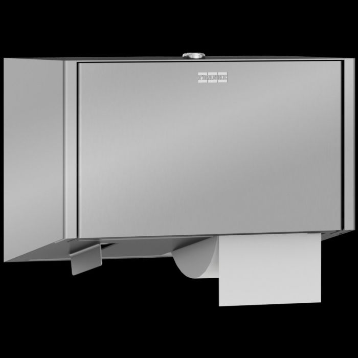 Uchwyt na papier toaletowy natynkowy AQUAROTTER EXOS EXOS676B stal szlachetna + szkło 280 x 193 x 147 mm srebrny + czarne szkło | 2030034645