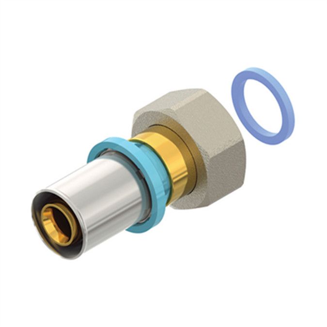 Półśrubunek mosiądz P/F LBP SKALAR z uszczelką płaską 16 mm x 1/2"