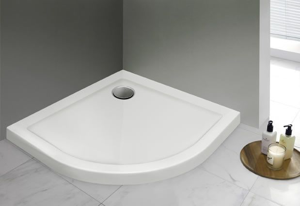 Brodzik akrylowy półokrągły zabudowany SANPLAST Prestige Bza/PR 80x80x3 800 /10800 /1030 /10cm biały EW | 615070172001000