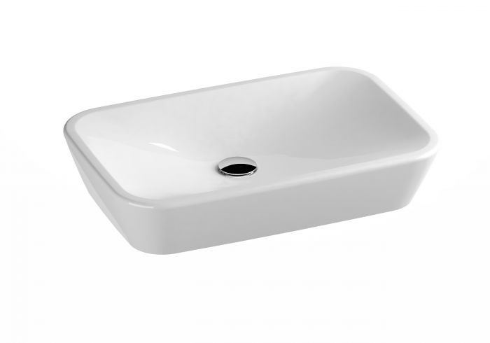 Ceramic R umywalka ceramiczna nablatowa prostokątny  bez przelewu 600 x 400 mm biała