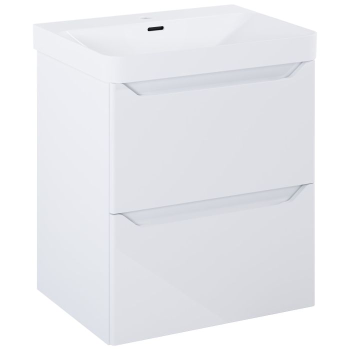 Szafka łazienkowa podumywalkowa 585 x 442 x 635 mm white hg 2 szuflady ROCA HELO 60 2S | RE010600208060