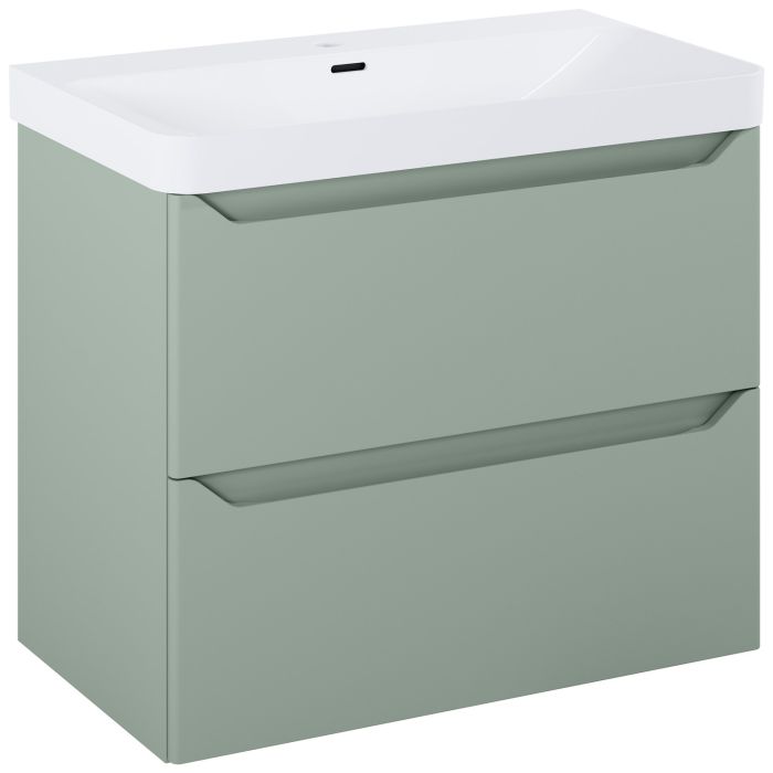 Szafka łazienkowa podumywalkowa 785 x 442 x 635 mm sage matt 2 szuflady ROCA HELLO 80 2S | RE010800201470