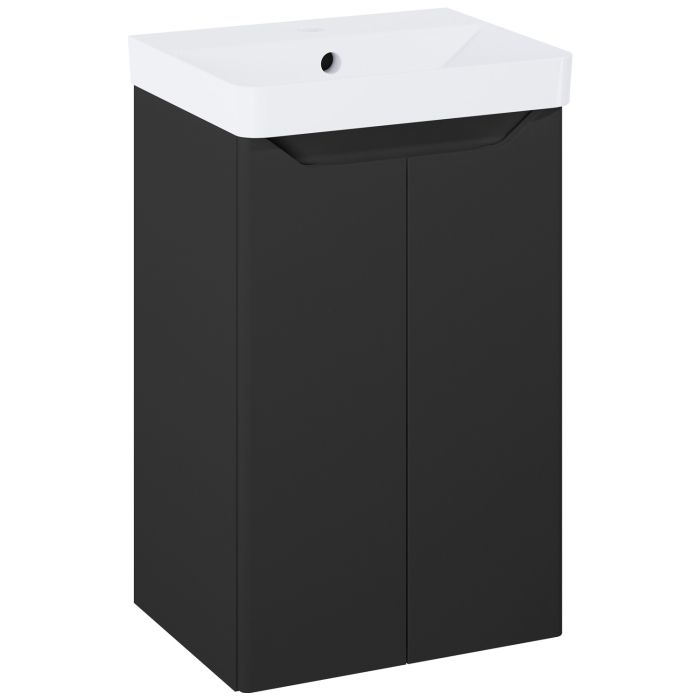 Komplet łazienkowy 656 x 353 mm czarny ROCA HELO COMPACT 40 2D | RE020400207160