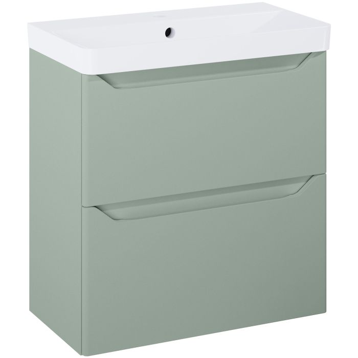 Komplet łazienkowy szafka z umywalką 608 x 353 x 656 mm sage matt ROCA HELO COMPACT 60 2S  | RE020600201470
