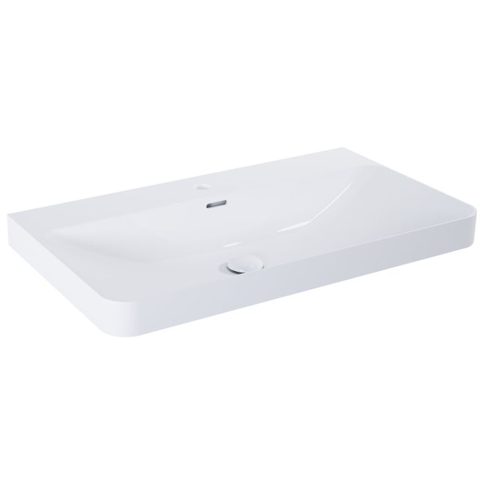 Umywalka ceramiczna ROCA SOFT meblowa z otworem z przelewem 162 x 810 x 464 mm biała  | RE040080118060