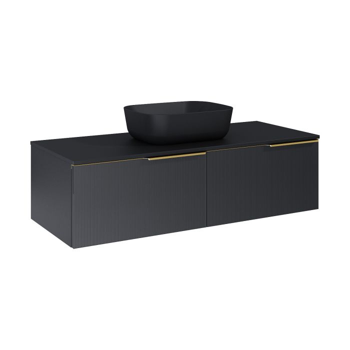 Komoda slim 120 2S 318 x 453 mm black matt ROCA Soho | RE081204047160