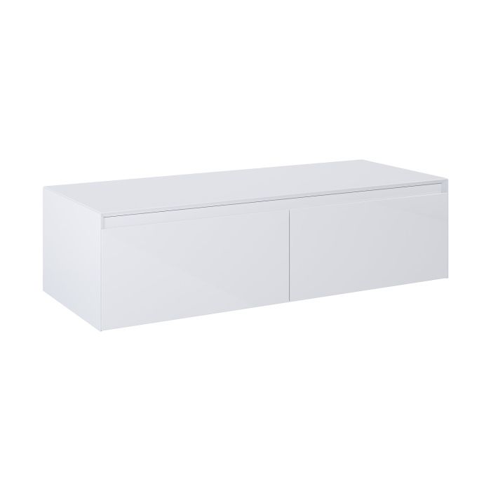 Komoda z blatem z płyty MDF 1200 x 458 x 319 mm White HG z 2 szufladami ROCA SPLIT SLIM 120 2S | RE081204058060