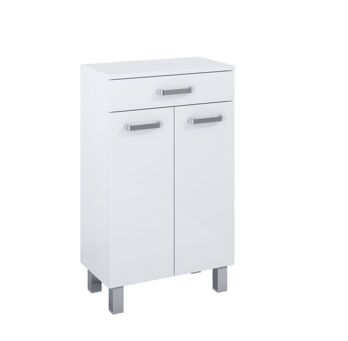 Komoda 2-drzwiowa z 1 szufladą 501 x 296 x 841 mm white ROCA SUNN | RE169198008060