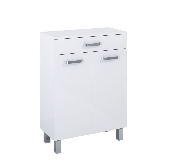 Komoda 2-drzwiowa z szufladą 586 x 296 x 841 mm white ROCA SUNN | RE169199008060