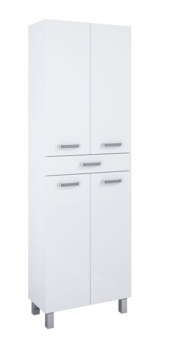 Słupek 4-drzwiowy z 1 szufladą płyta laminowana 584 x 291 x 1820 mm white ROCA SUNN | RE169202008060