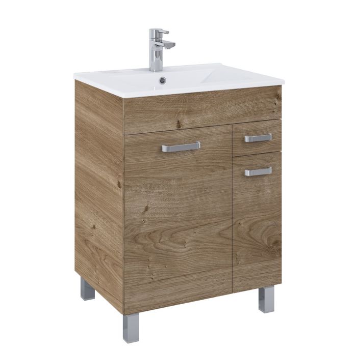 Szafka stojąca 2-drzwiowa z szufladą 600 x 456 x 821 mm Dąb Canela ROCA SUNN | RE169212007050