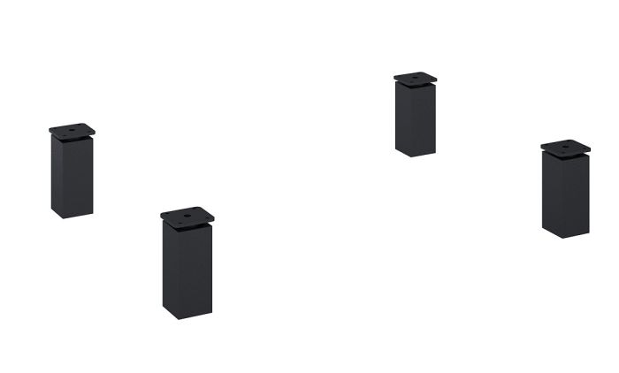 Komplet nóg 4 sztuki 40 x 40 x 100 mm czarny mat ROCA | RE169239000560