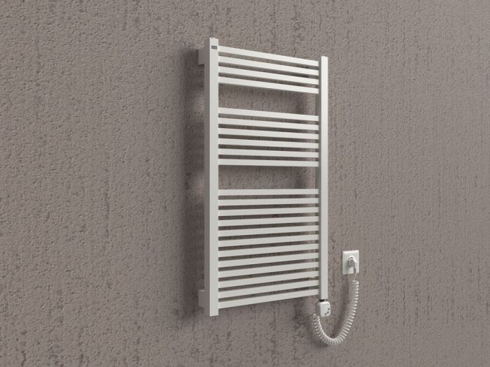 Grzejnik łazienkowy elektryczny Recta ARE_E 70/45 300 W 690 x 435 x 75 mm 01 biały przyłącze 01 | 1E115142990101