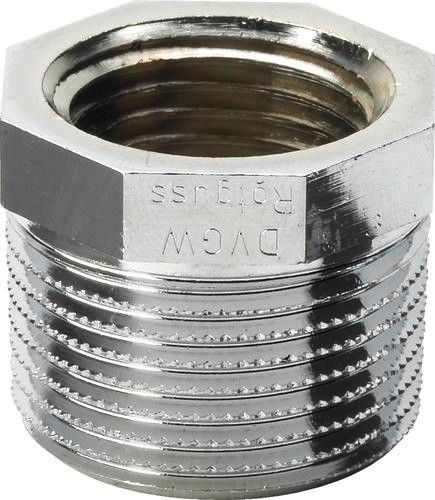 Złączka redukcyjna gwintowana z brązu chromowana z wielokątem GZ x GW 1/2" x 3/8" 3241