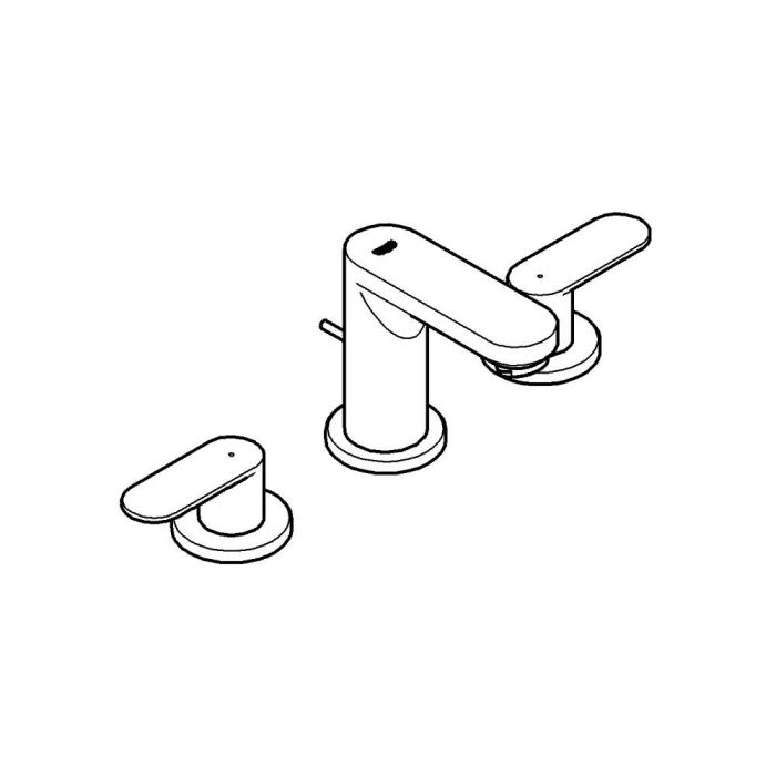 Bateria umywalkowa GROHE Eurosmart Cosmopolitan 3-otworowa chrom | 20187000 #3