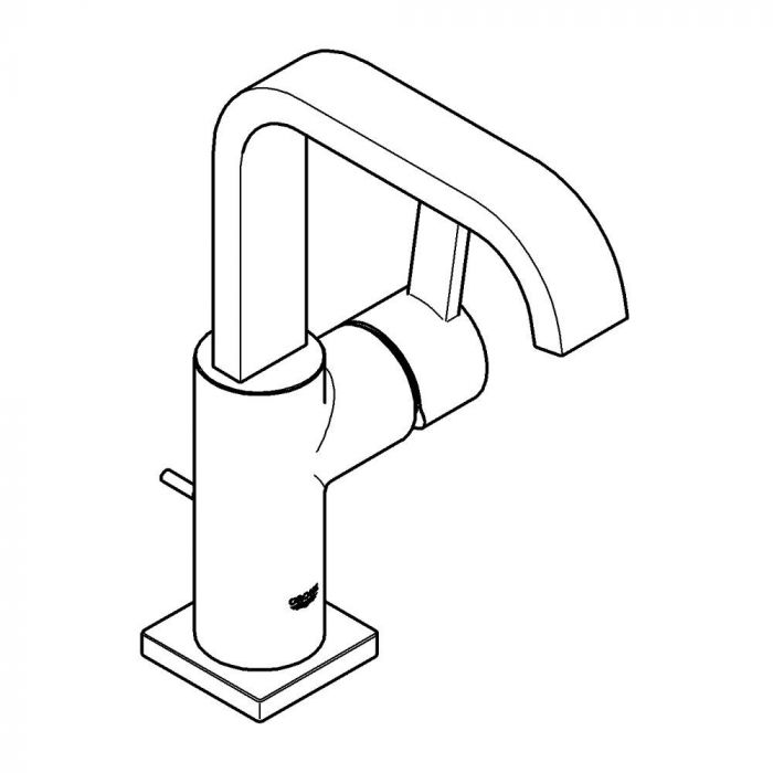 Bateria umywalkowa stojąca GROHE Allure 1-uchwytowa 1-otworowa mosiężna DN 15 chrom z wylewką U | 32146000 #4