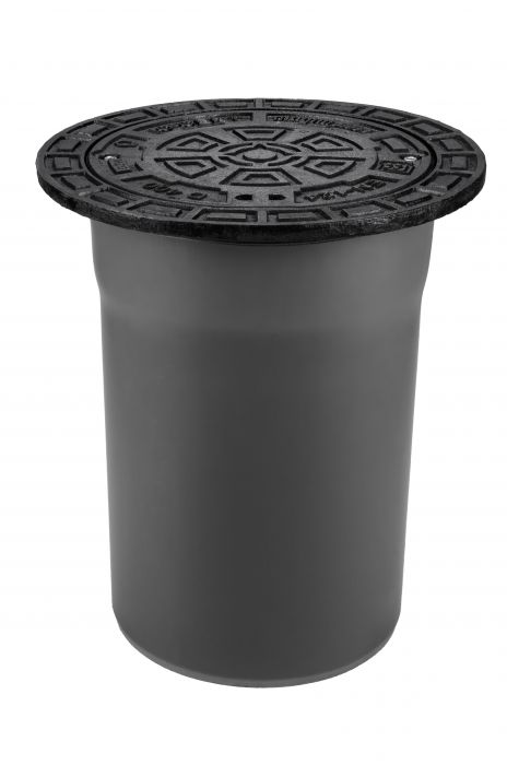 Teleskop D400 - 40t z pokrywą pełną żeliwną TL-400 z rurą teleskopową do RWK 425  | MAGNAPLAST 35426