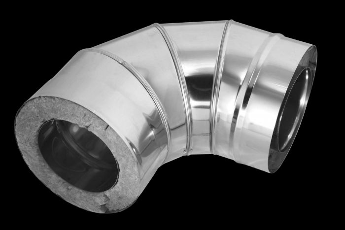 Kolano 90° stalowe ocynkowane system wentylacyjny izolowany SDZn DN 150/200