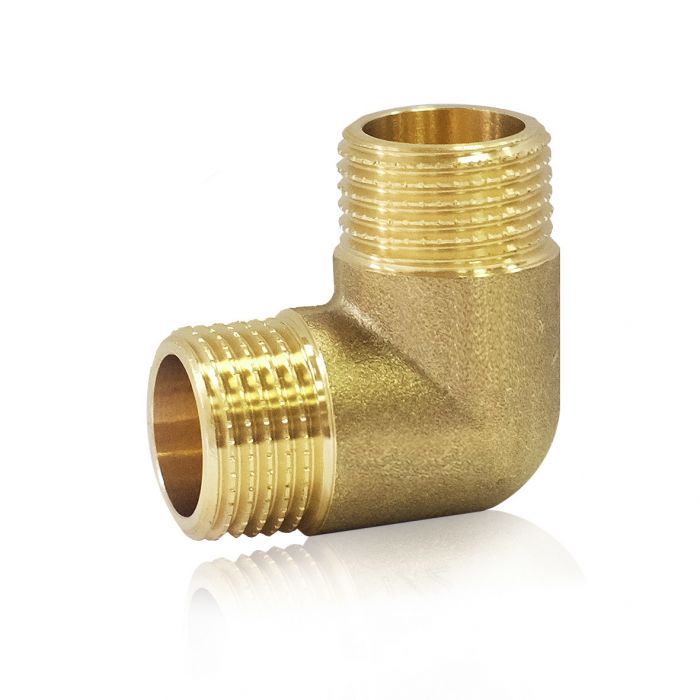 Kolano gwintowane 90° mosiężne GZ x GZ 1/2" SKALAR