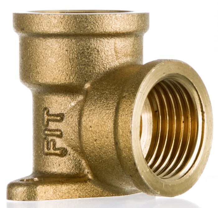 Kolano gwintowane 90° mosiężne z łapami GW x GW 1/2" SKALAR