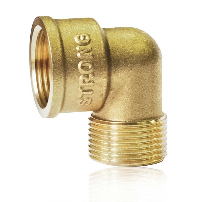 Kolano gwintowane 90° mosiężne GW x GZ 1" SKALAR STRONG