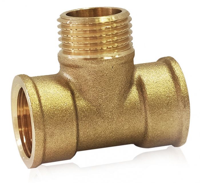 Trójnik gwintowany redukcyjny mosiężny GW x GZ x GW 1/2" SKALAR NORMAL