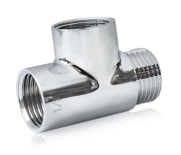 Trójnik gwintowany mosiężny chromowany 1/2" SKALAR