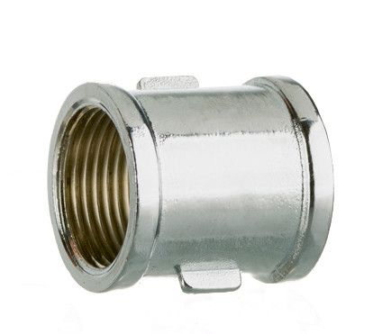 Mufa mosiężna, chromowana gwintowana GW x GW 1/2" SKALAR