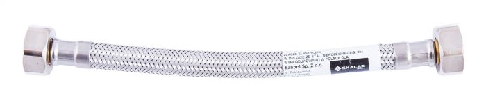 Wąż przyłączeniowy w oplocie ze stali nierdzewnej 1/2" x 1/2" GW x GW 0.6 m