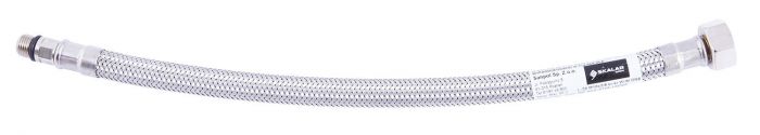 Wąż przyłączeniowy w oplocie ze stali nierdzewnej z krótką końcówką 3/8" x M10 GW x GW 0.6 m