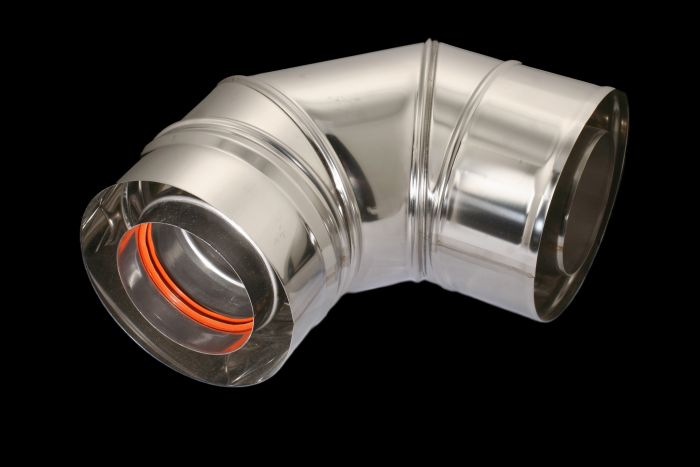Kolano 90° SKKB system koncentryczny kondensacyjny DN 60/100
