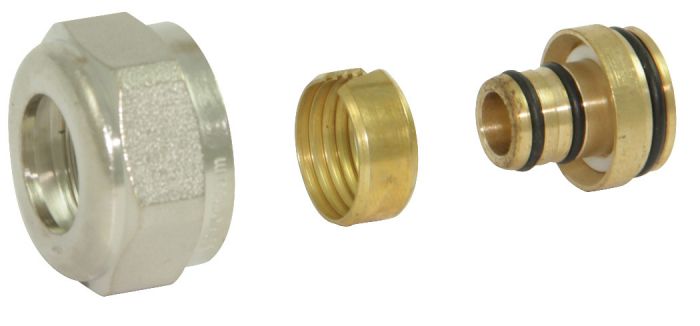 Półśrubunek mosiądz eurozłączka skręcany VPremium 16 mm x 3/4" GW