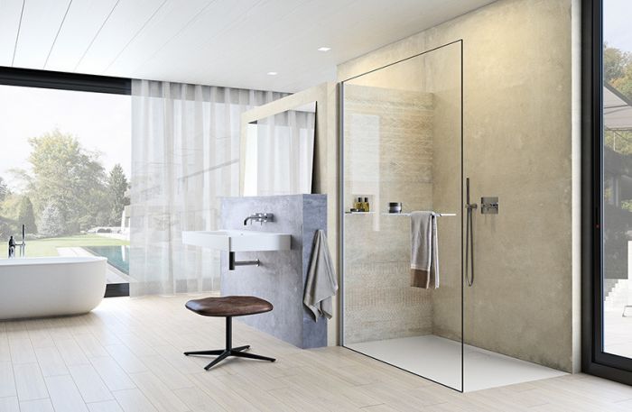 Ścianka boczna HUPPE Select+ SW 1400 1400 x 2000 mm srebrna matowa szkło hartowane przezroczyste z powłoką Anti-Plaque | SL0106087322