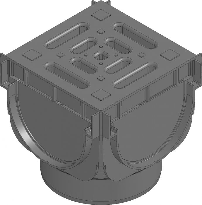 Skrzynka uniwersalna TOP X 137 x 137 x 125 mm z tworzywa do połączeń narożnych, kątowych, T-owych i krzyżowych, ze wskazówkami montażowymi czarna