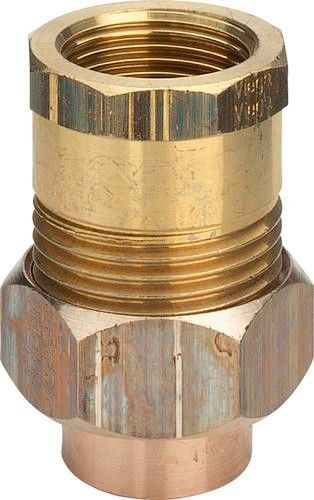 Dwuzłączka z brązu/mosiądz przejściowa GW 15 mm x 1/2" 94340G