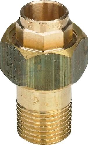 Dwuzłączka przejściowa z mosiądzu/brązu przyłącze lutowane GZ 35 mm x 1 1/4" 94341G