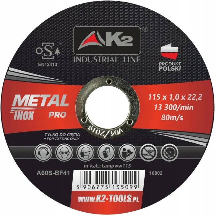 Tarcza korundowa do cięcia metalu 115 x 1,0 mm MAG-KRAK PRO  | TAMPWW115