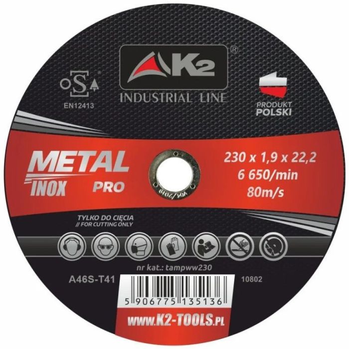 Tarcza korundowa do cięcia metalu 230 x 1,9 mm MAG-KRAK PRO | TAMPWW230